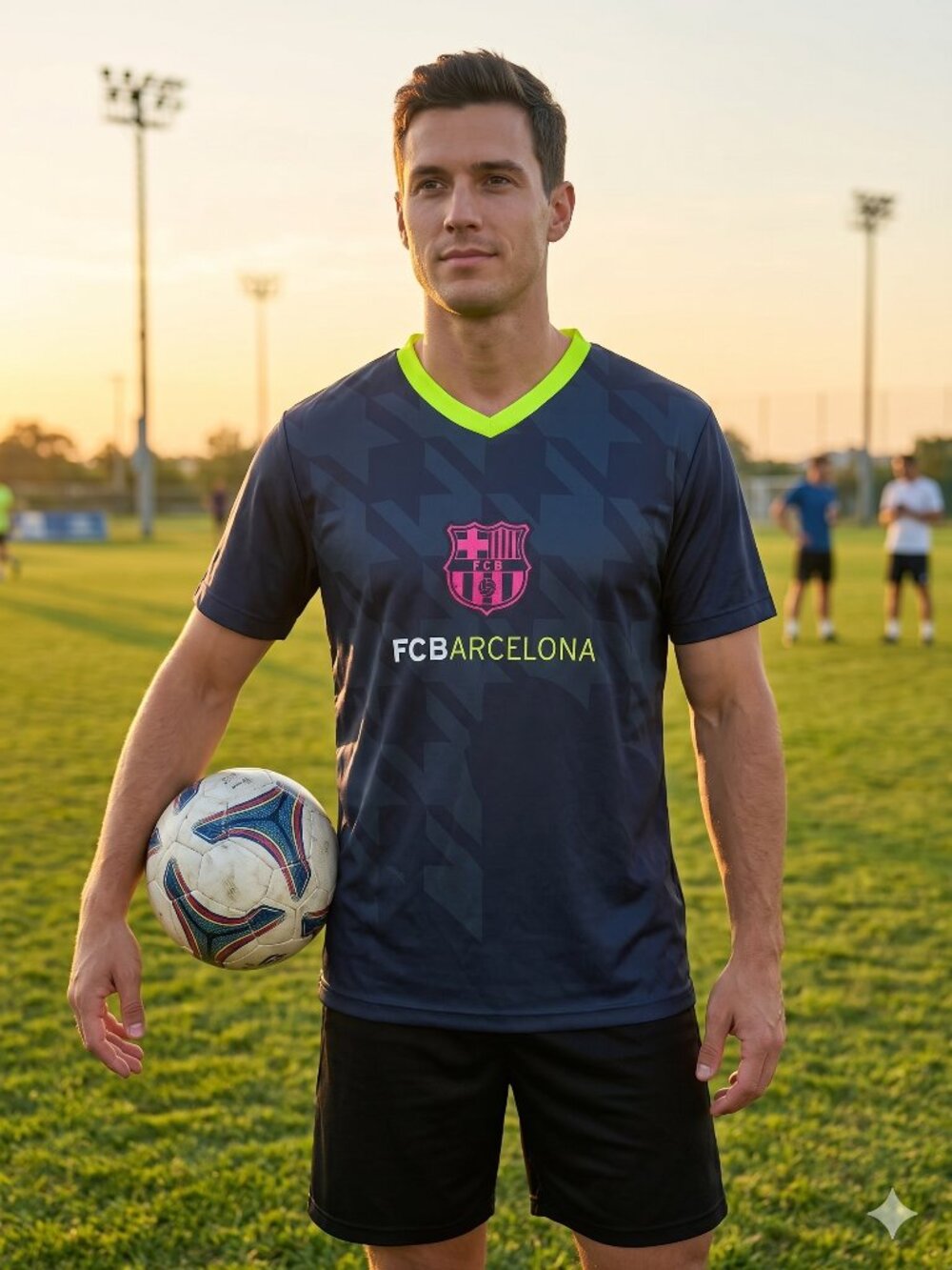 Unbranded FC Barcelona Polyester Mesh Casual Jersey XL